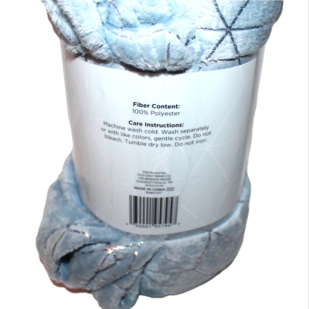 Comfort Bay Metallic Throw Blanket - Blue - Picture 8 of 11
